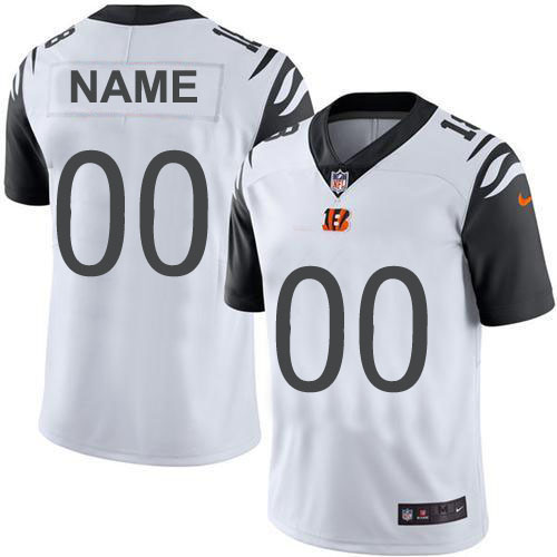 Customized Nike Cincinnati Bengals  White Men NFL Limited Rush Jersey->anaheim ducks->NHL Jersey